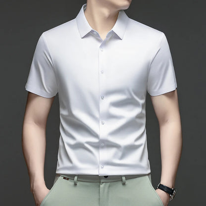 Camisa de Vestir Montero™ con Tejido Elástico de Tacto Fresco y Sedoso