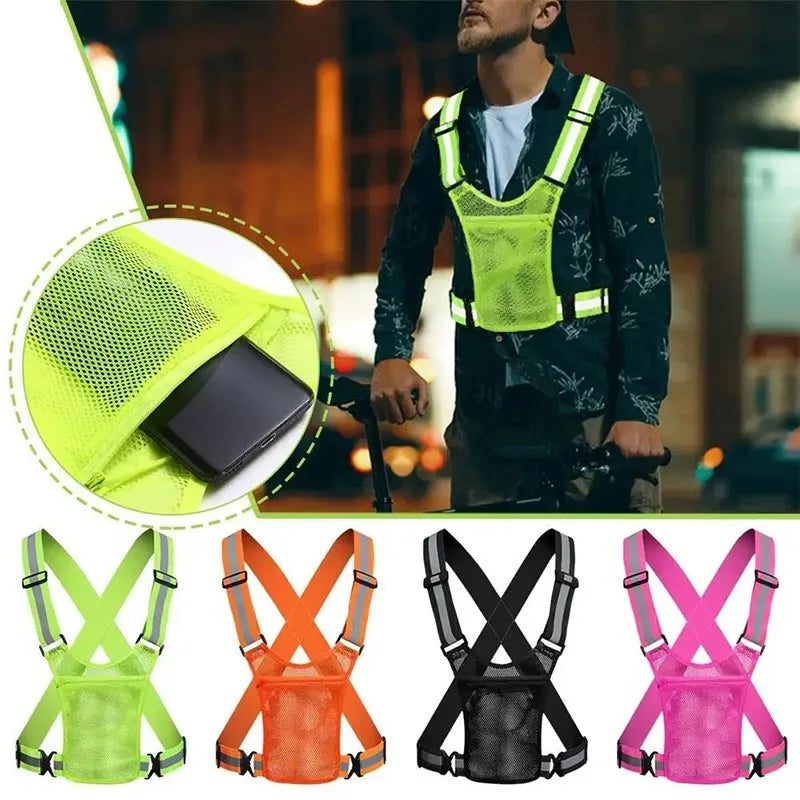 Chaleco Lumix™ con Bandas Reflectantes, Tirantes Ajustables y Bolsillo Frontal