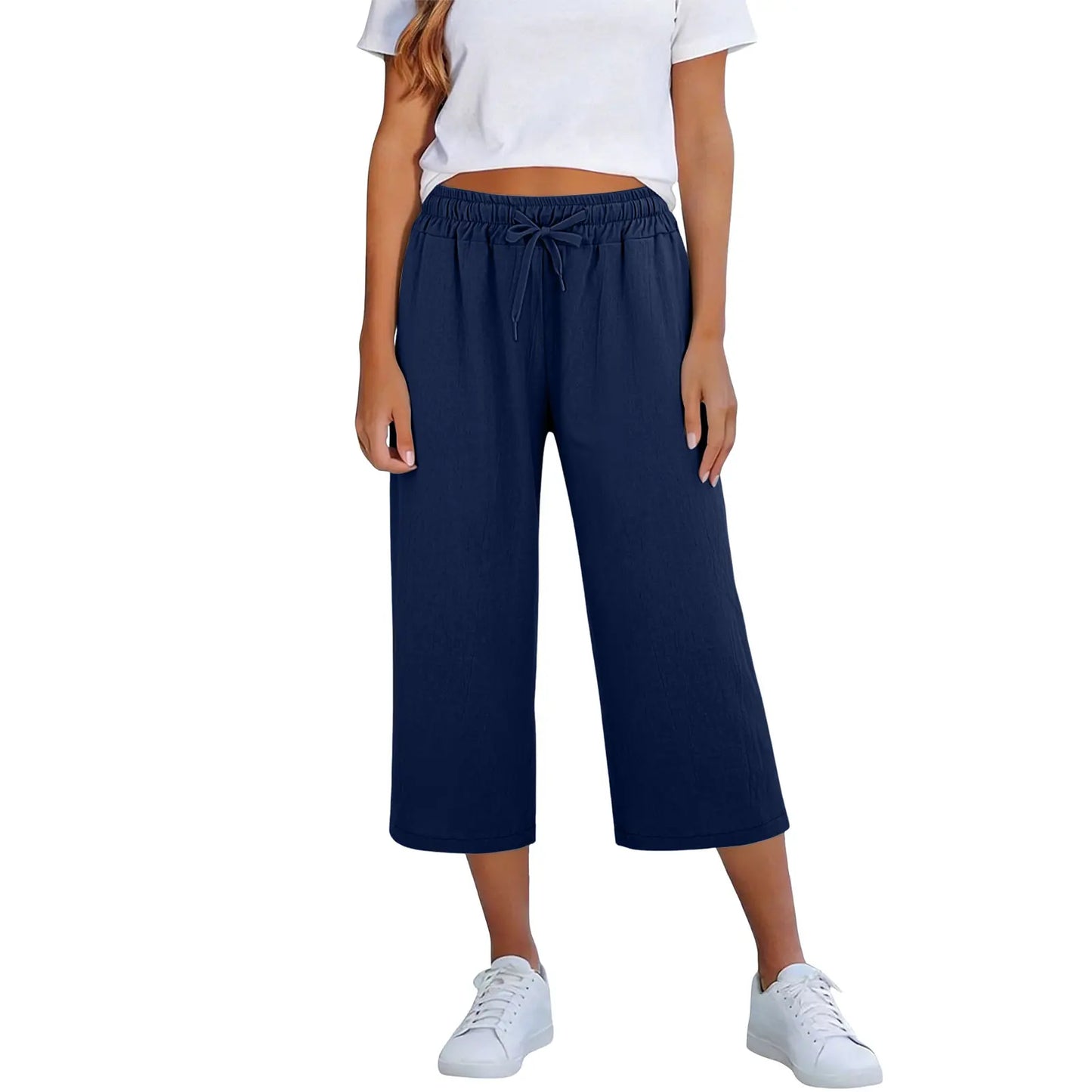 Pantalón Lisia™ Culotte Con Cintura Elástica Y Cordón Ajustable