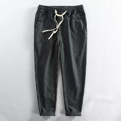 Pantalón Lorenzo™ de Lino y Algodón con Rayas Elegantes
