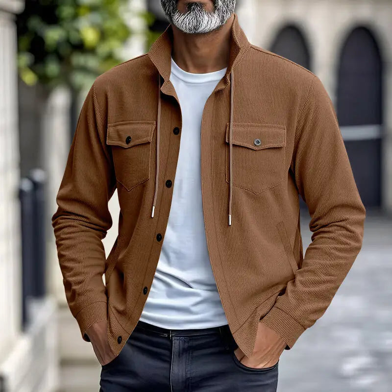 Chaqueta Velkor™ con Textura Acanalada y Presencia Refinada