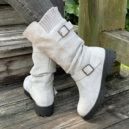 Bota Montelle™ de Caña Media con Hebillas Laterales y Suela Dentada