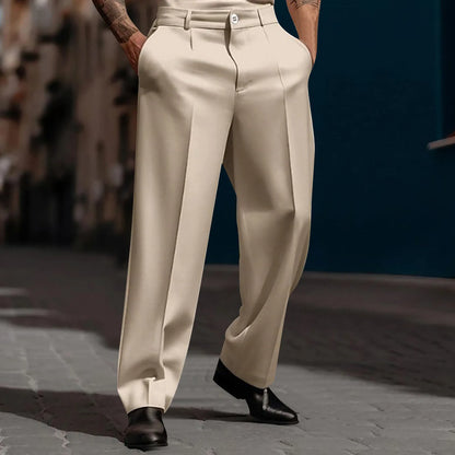 Pantalón Marcel™ de Sastrería Premium con Pinzas Frontales y Corte Recto