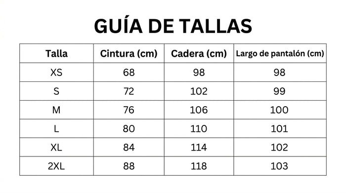 Guía de tallas