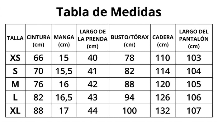 Guía de tallas