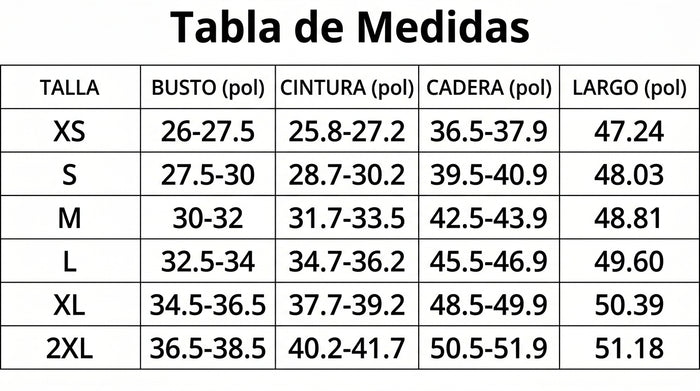 Guía de tallas