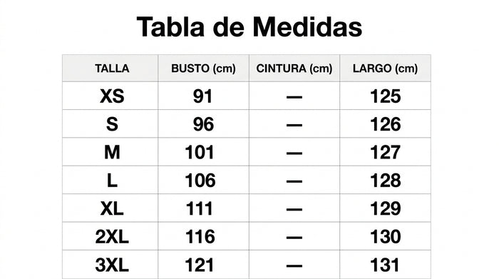 Guía de tallas