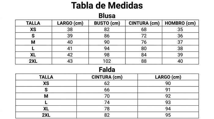Guía de tallas