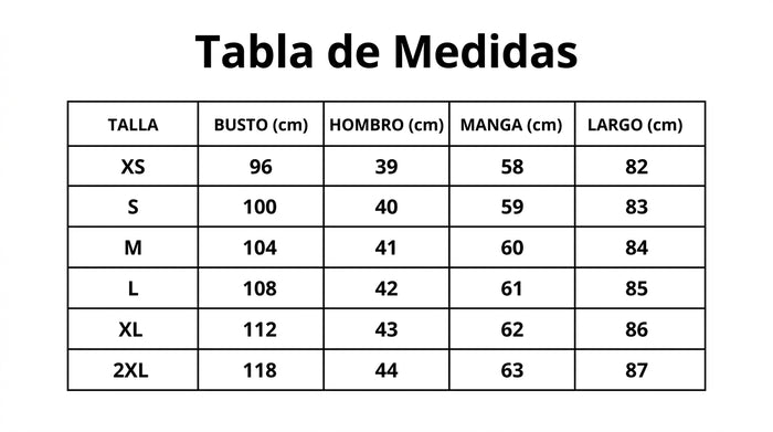 Guía de tallas