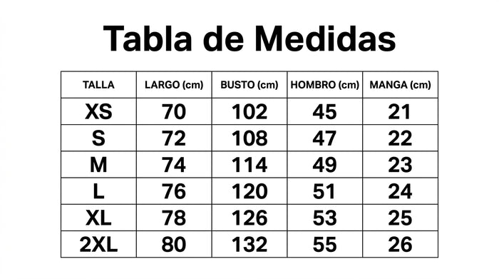 Guía de tallas