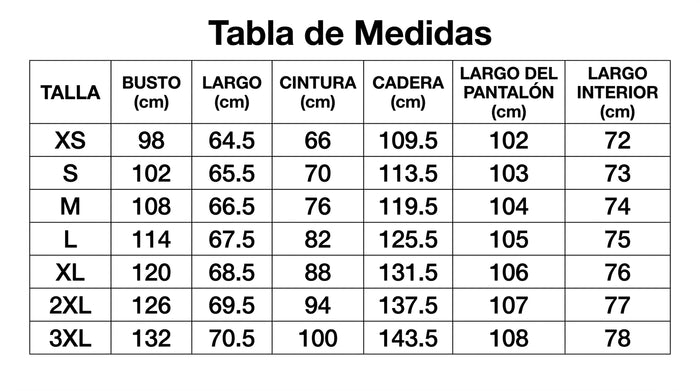 Guía de tallas