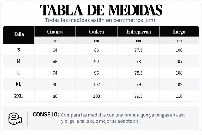 Guía de tallas