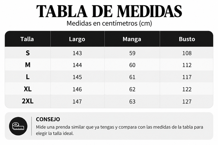 Guía de tallas