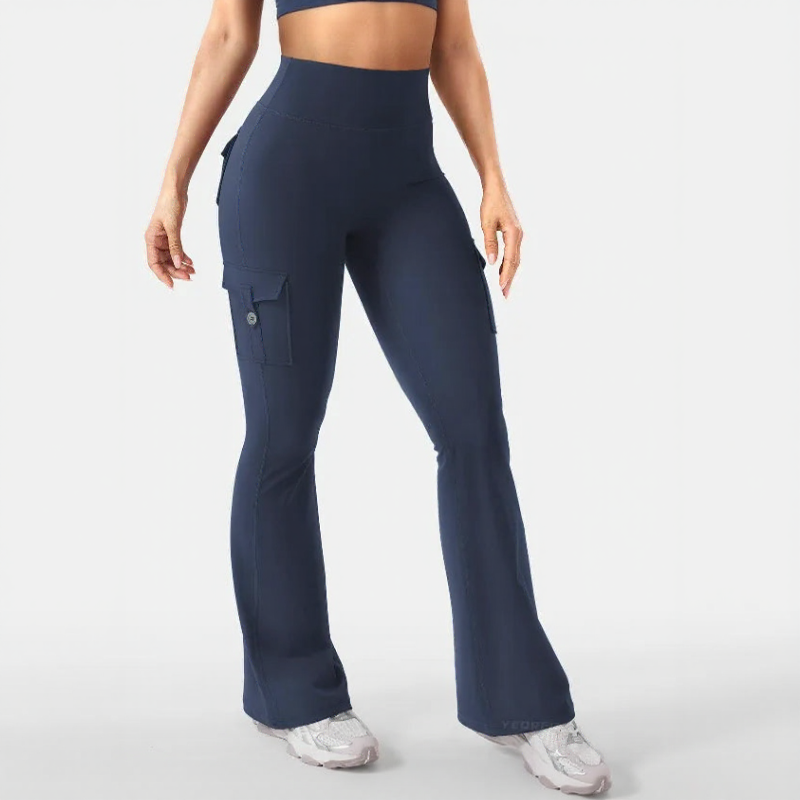 Leggings Nadia™ con Efecto Push-Up, Bolsillos Cargo y Corte Flare