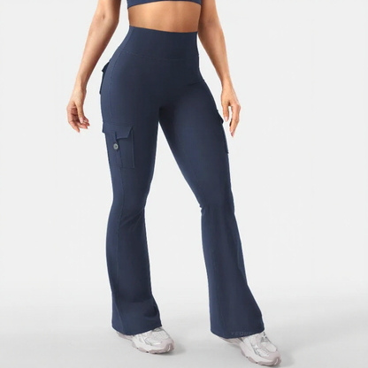 Leggings Nadia™ con Efecto Push-Up, Bolsillos Cargo y Corte Flare