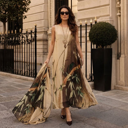 Conjunto Florenza con Sheer Overlay Floral / Elegancia Sin Esfuerzo y Versátil para Todas las Estaciones