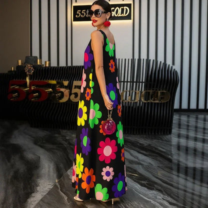 Vestido Flora™ de Tejido Ligero con Estampado Floral Vibrante