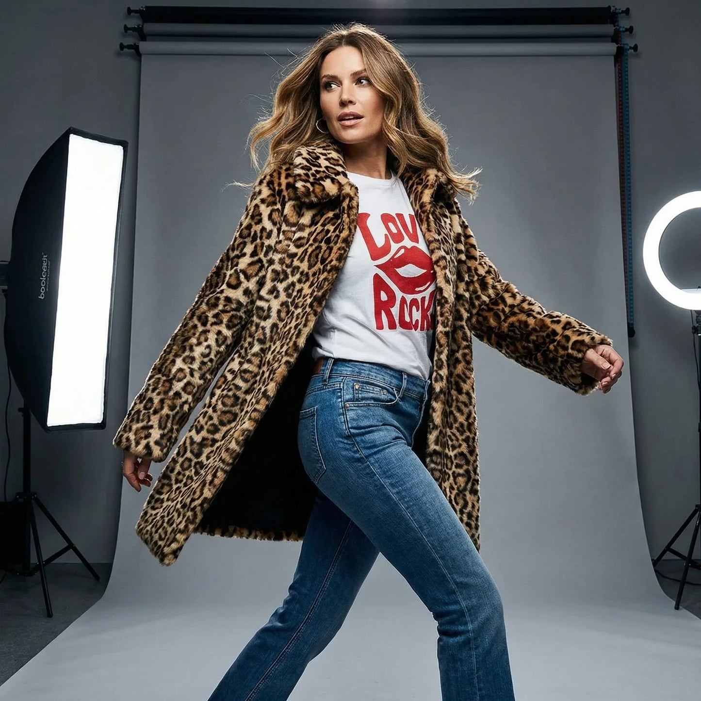 Abrigo Leopard Luxe™ Con Estampado Animal Impecable