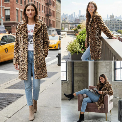 Abrigo Leopard Luxe™ Con Estampado Animal Impecable