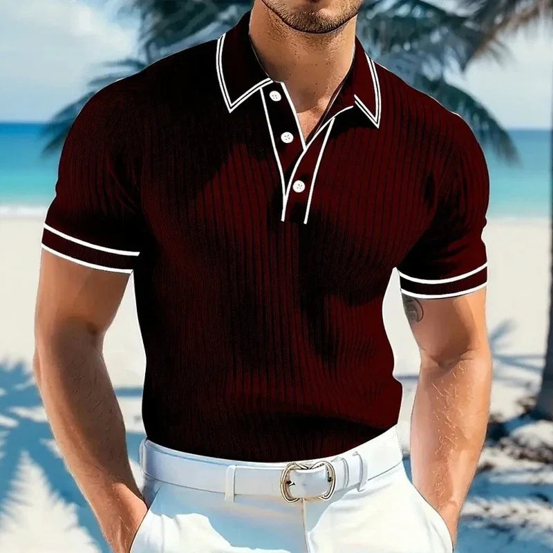 Polo Valtier™ en Punto Acanalado Premium con Corte Slim