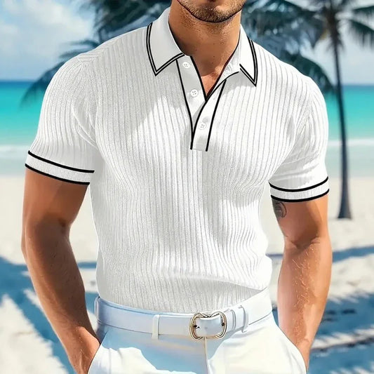 Polo Valtier™ en Punto Acanalado Premium con Corte Slim