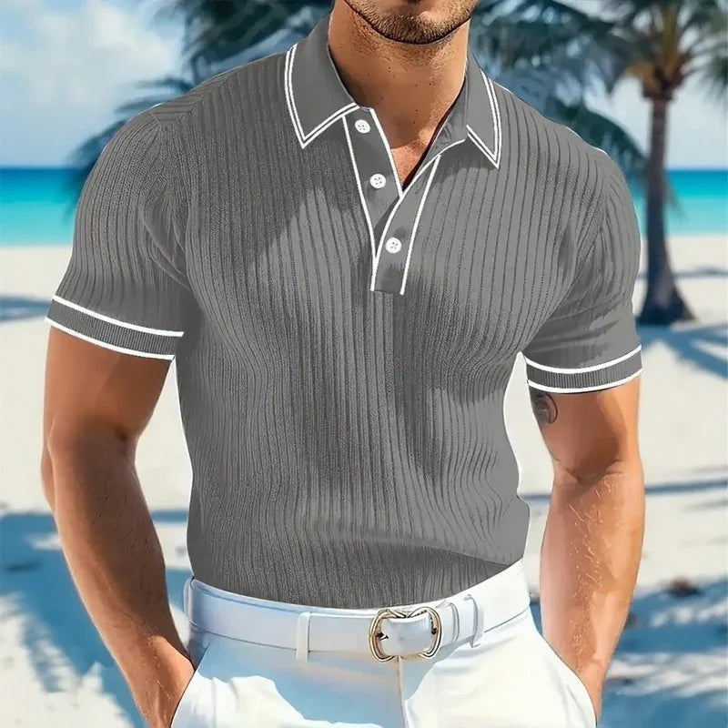 Polo Valtier™ en Punto Acanalado Premium con Corte Slim