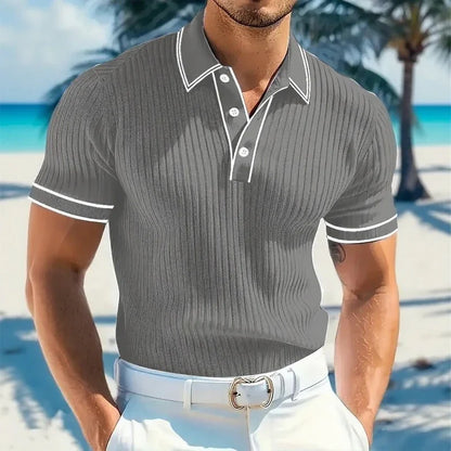 Polo Valtier™ en Punto Acanalado Premium con Corte Slim