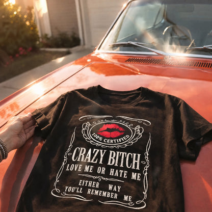 Camiseta Skye™ de Manga Corta con Estampado Frontal Estilo Vintage