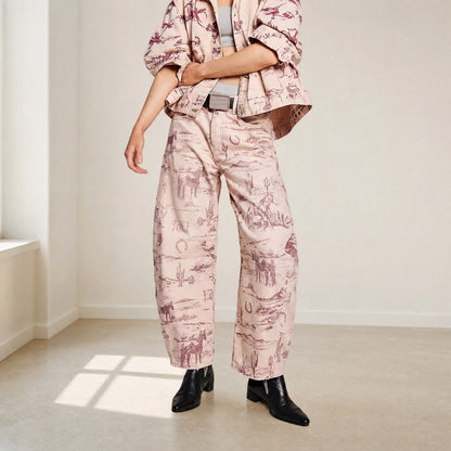 Pantalón Alvida™ con Estampado Floral y Caída Amplia