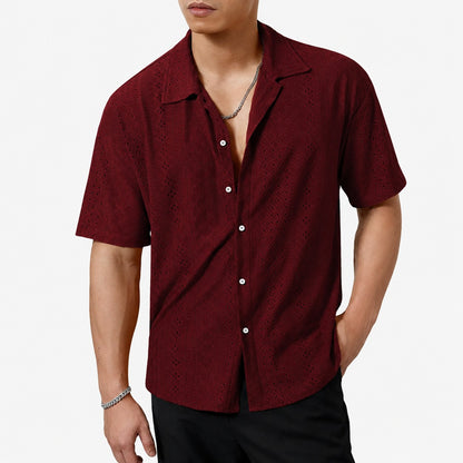 Camisa Orvieto™ De Manga Corta En Tejido Calado Transpirable