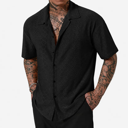Camisa Orvieto™ De Manga Corta En Tejido Calado Transpirable
