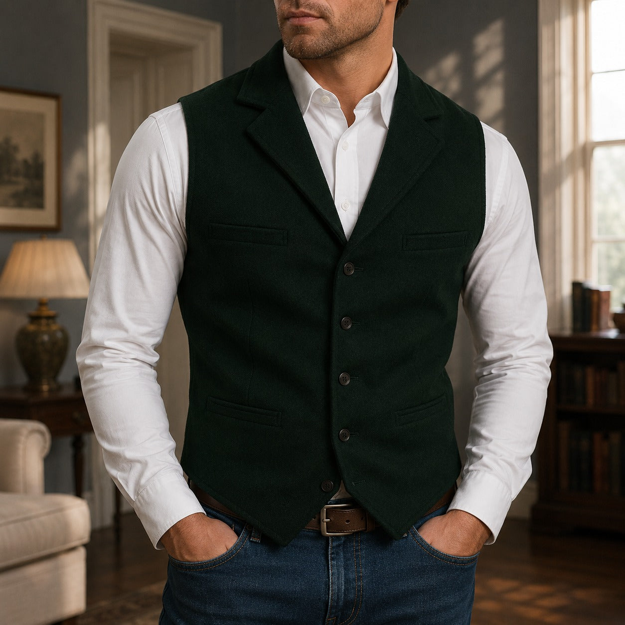 Chaleco Harrison™ con Estructura Clásica y Corte Impecable