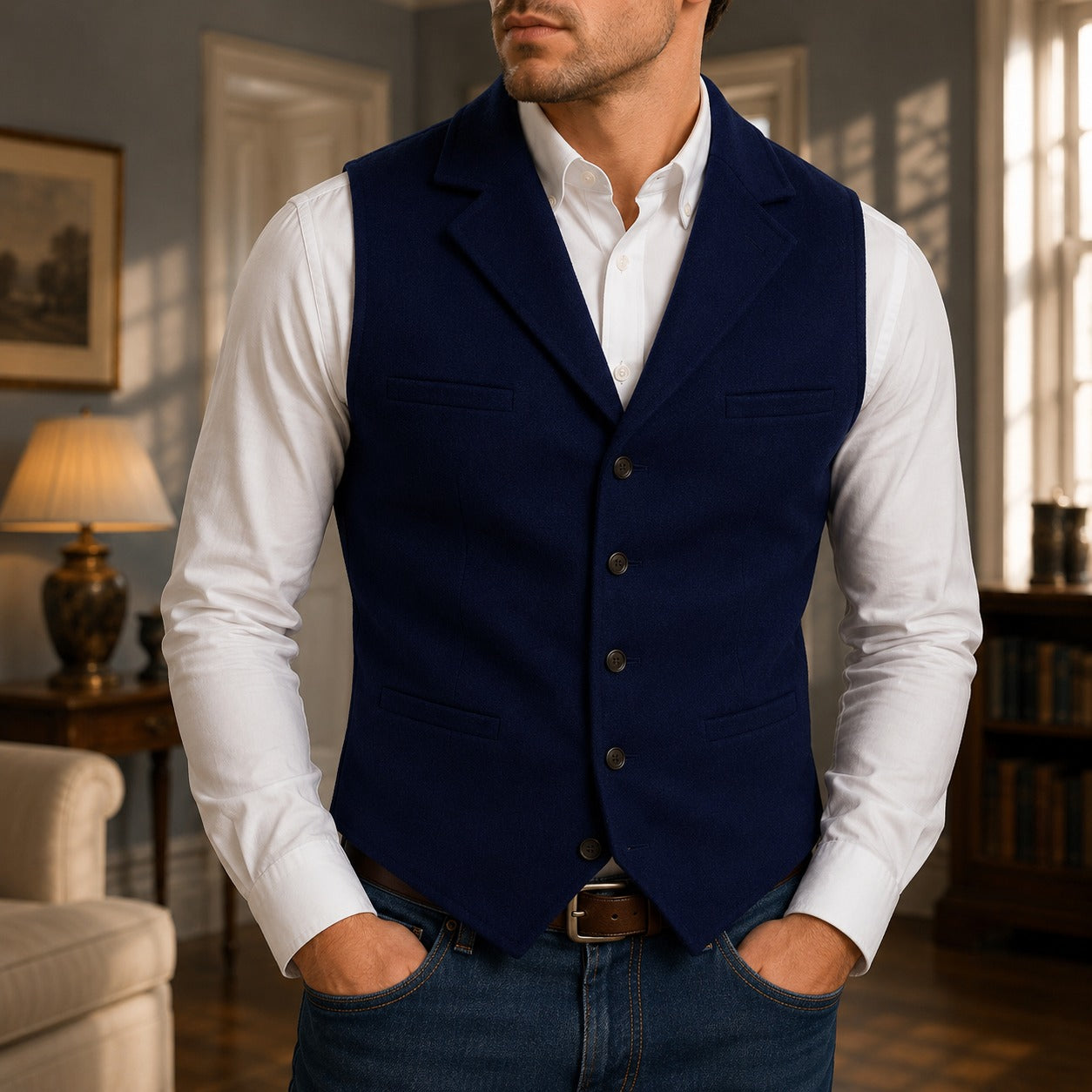 Chaleco Harrison™ con Estructura Clásica y Corte Impecable