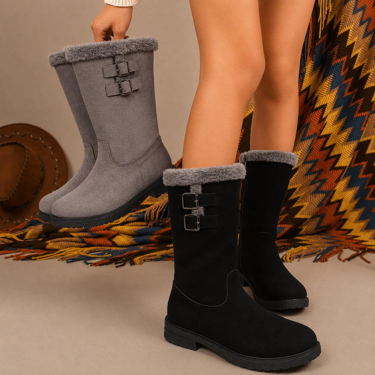 Botas Genevieve™ de Media Caña con Forro Interior Acolchado