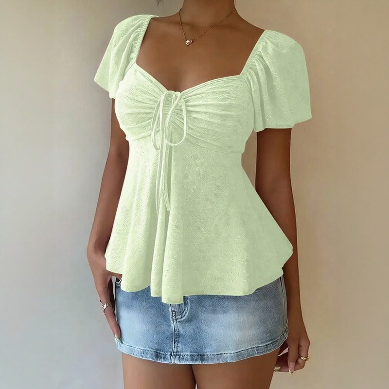 Blusa Fiorelle™ Con Fruncido Delicado y Caída Ligera