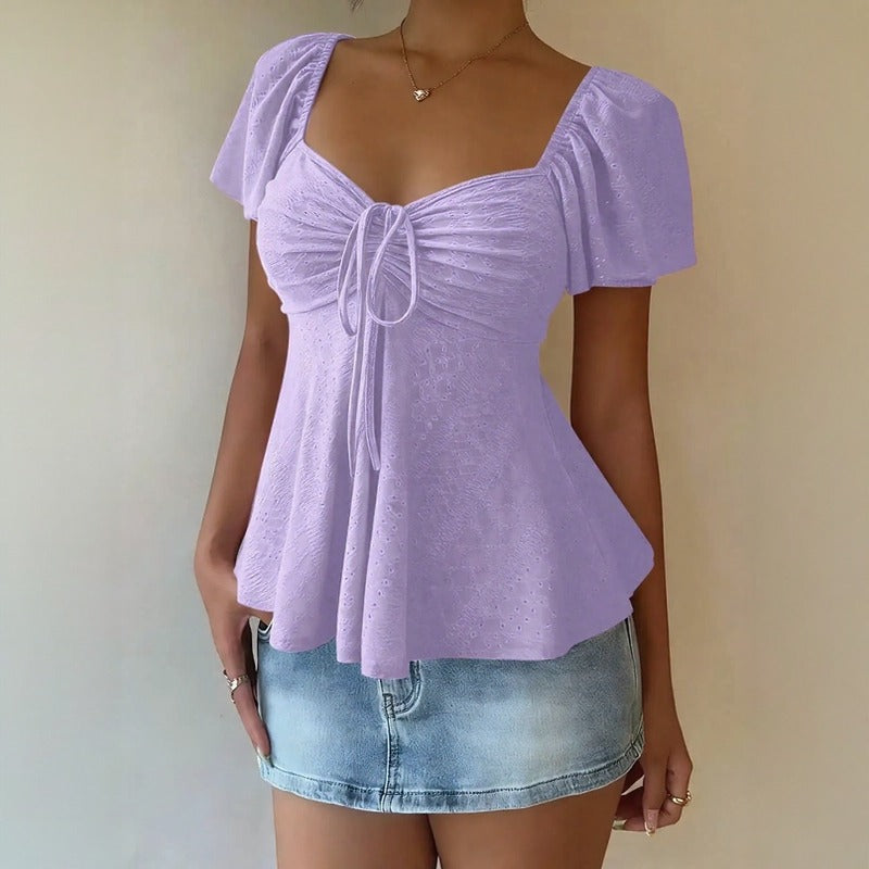 Blusa Fiorelle™ Con Fruncido Delicado y Caída Ligera