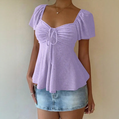 Blusa Fiorelle™ Con Fruncido Delicado y Caída Ligera