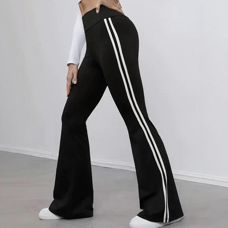 Pantalón Delphine™ con Cintura Alta Estructurada y Corte Flare