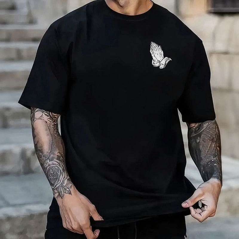 Camiseta Caleb™ con Estilo Streetwear y Estampado Posterior