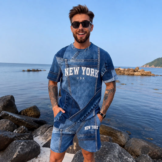Conjunto Dominic™ con Efecto Denim