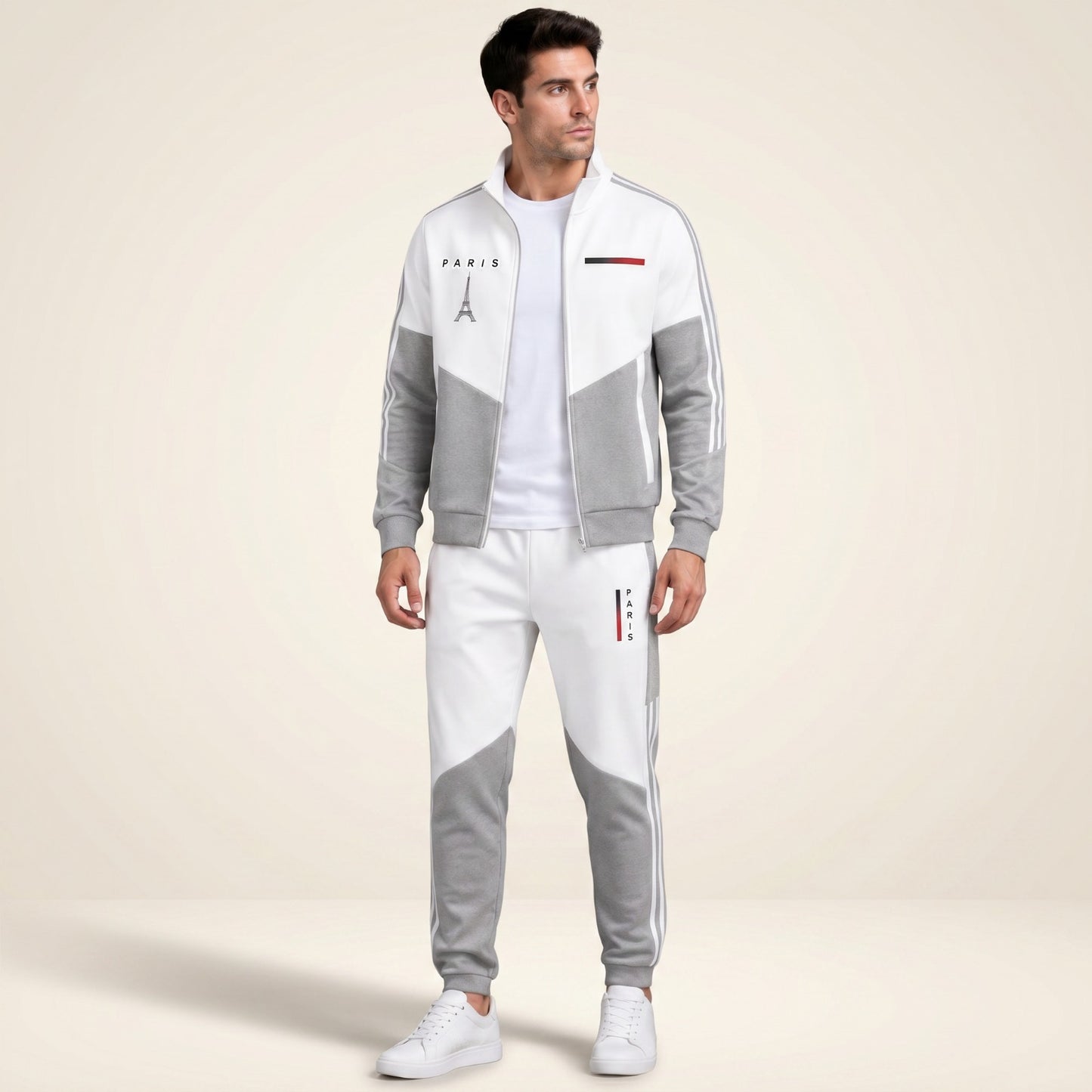 Conjunto Cassian Paris™ con Chaqueta de Cuello Alto y Pantalón Jogger