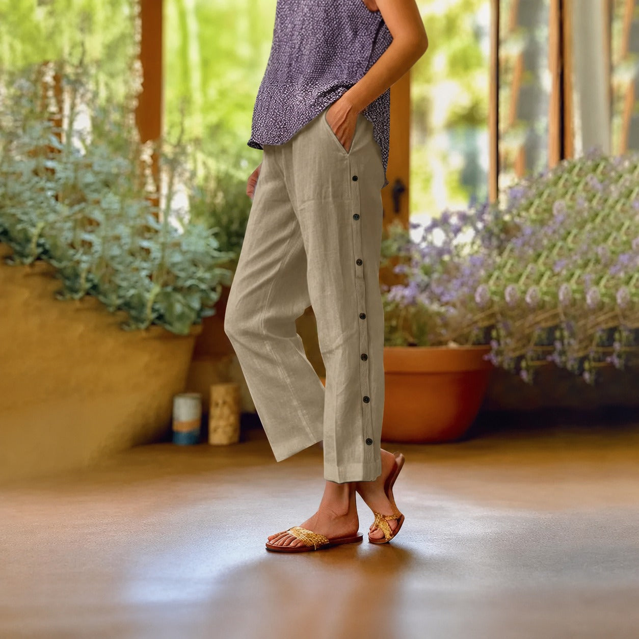 Pantalón Eloísa™ Culotte con Acabados Laterales Elegantes