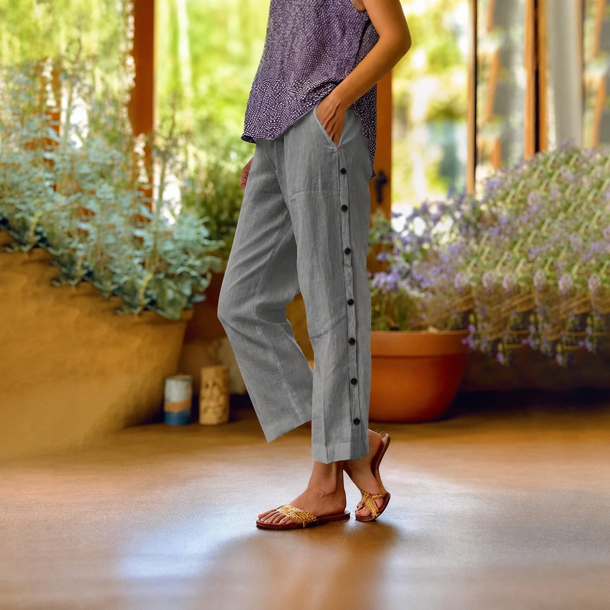 Pantalón Eloísa™ Culotte con Acabados Laterales Elegantes