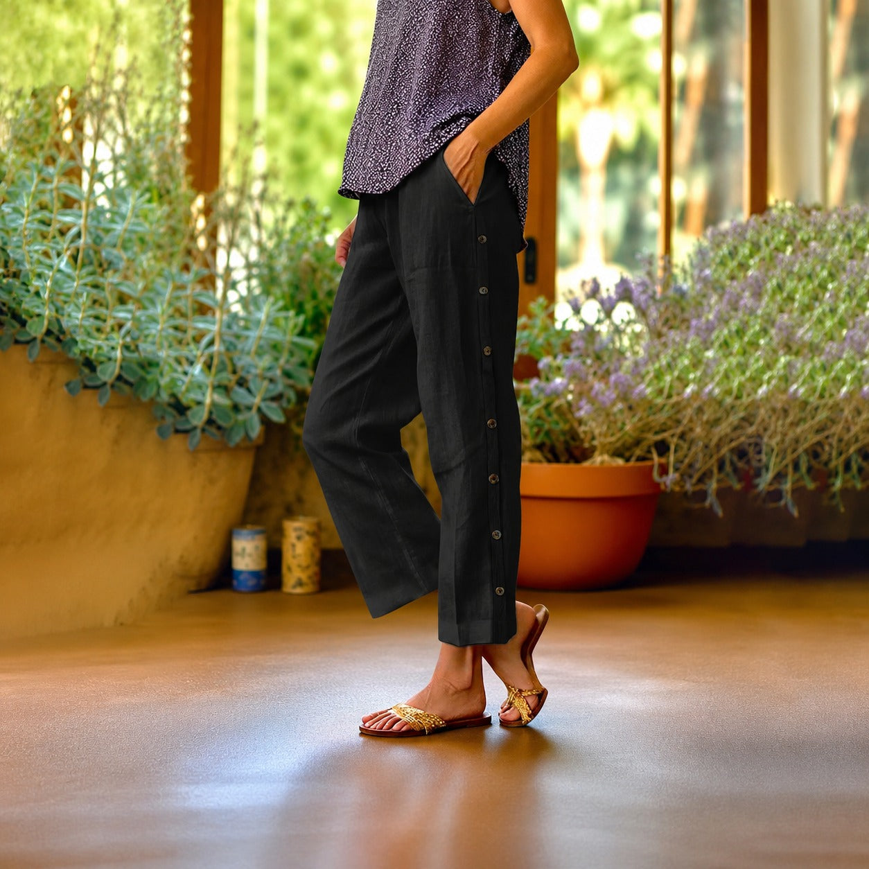 Pantalón Eloísa™ Culotte con Acabados Laterales Elegantes