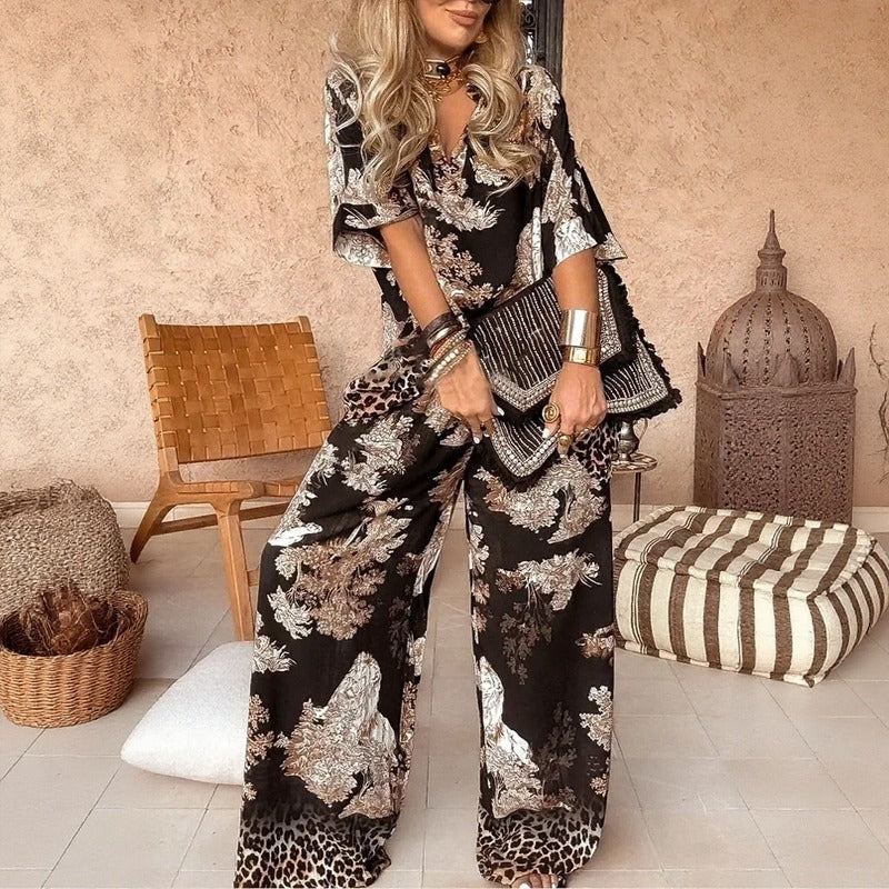 Conjunto Alexia™ con Corte Amplio y Estampado Refinado