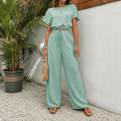 Conjunto Juliette™ de Viscosa Premium con Blusa Cropped