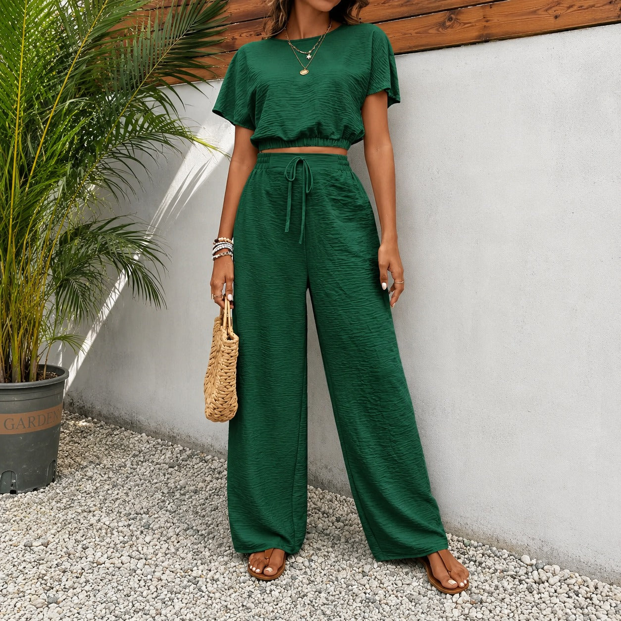 Conjunto Juliette™ de Viscosa Premium con Blusa Cropped