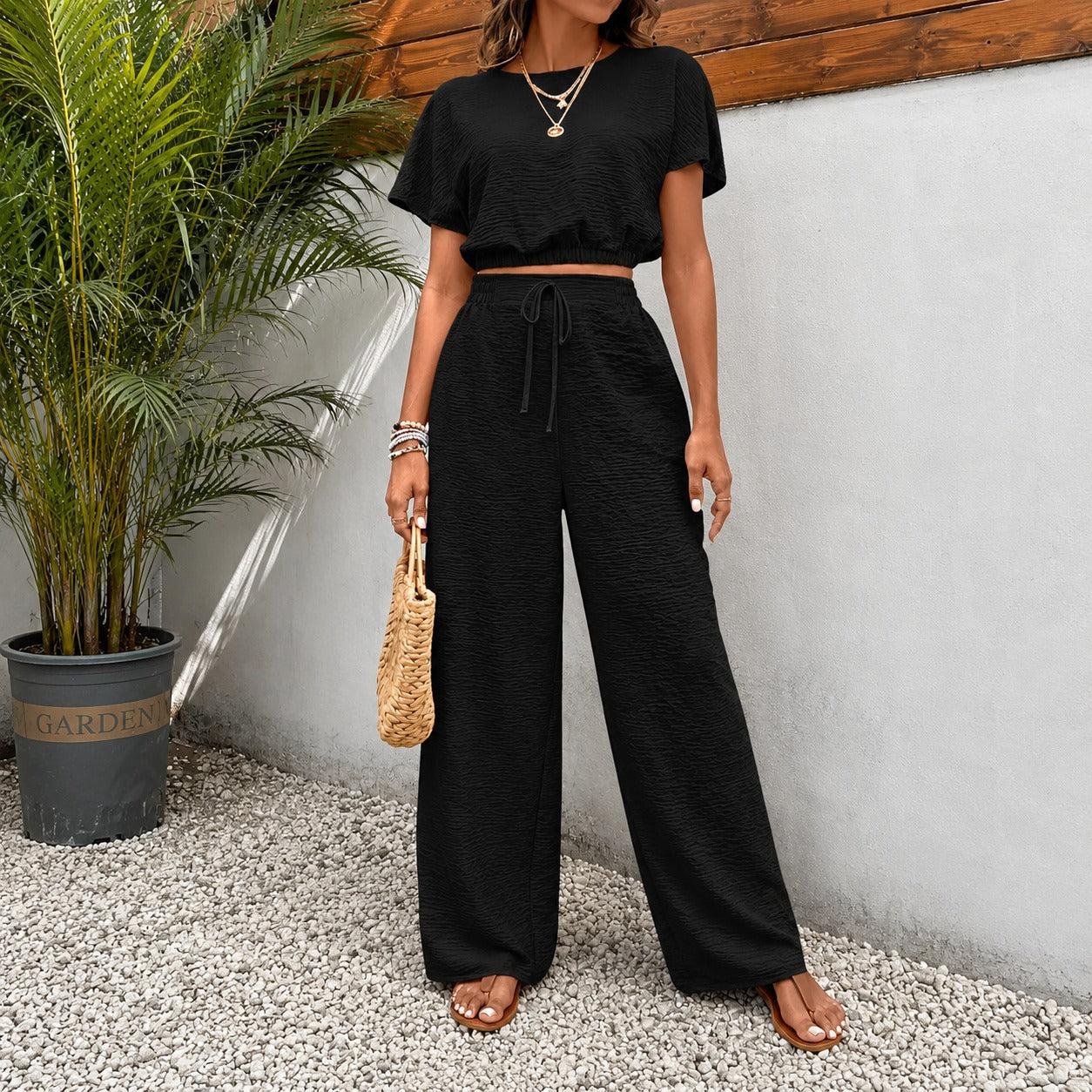 Conjunto Juliette™ de Viscosa Premium con Blusa Cropped