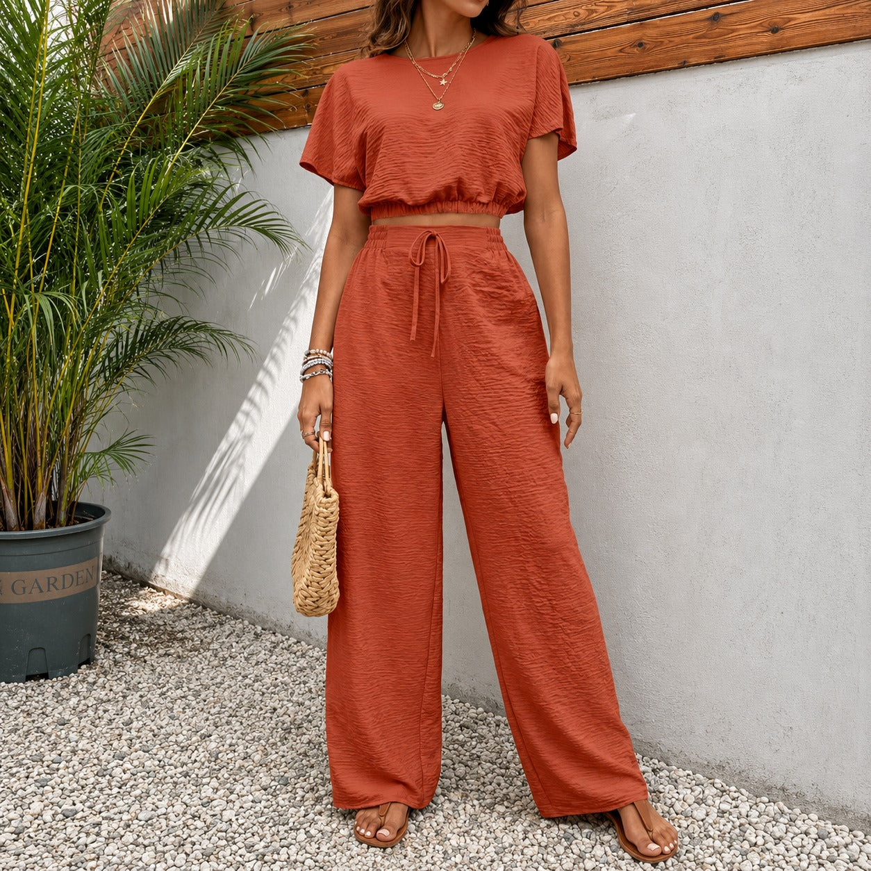 Conjunto Juliette™ de Viscosa Premium con Blusa Cropped