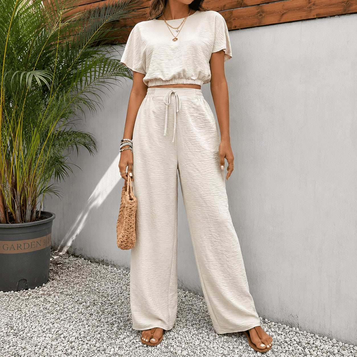 Conjunto Juliette™ de Viscosa Premium con Blusa Cropped